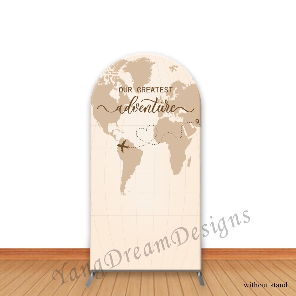 Aperturee Adventure Awaits Hot Air Balloon Map Arch Backdrop
