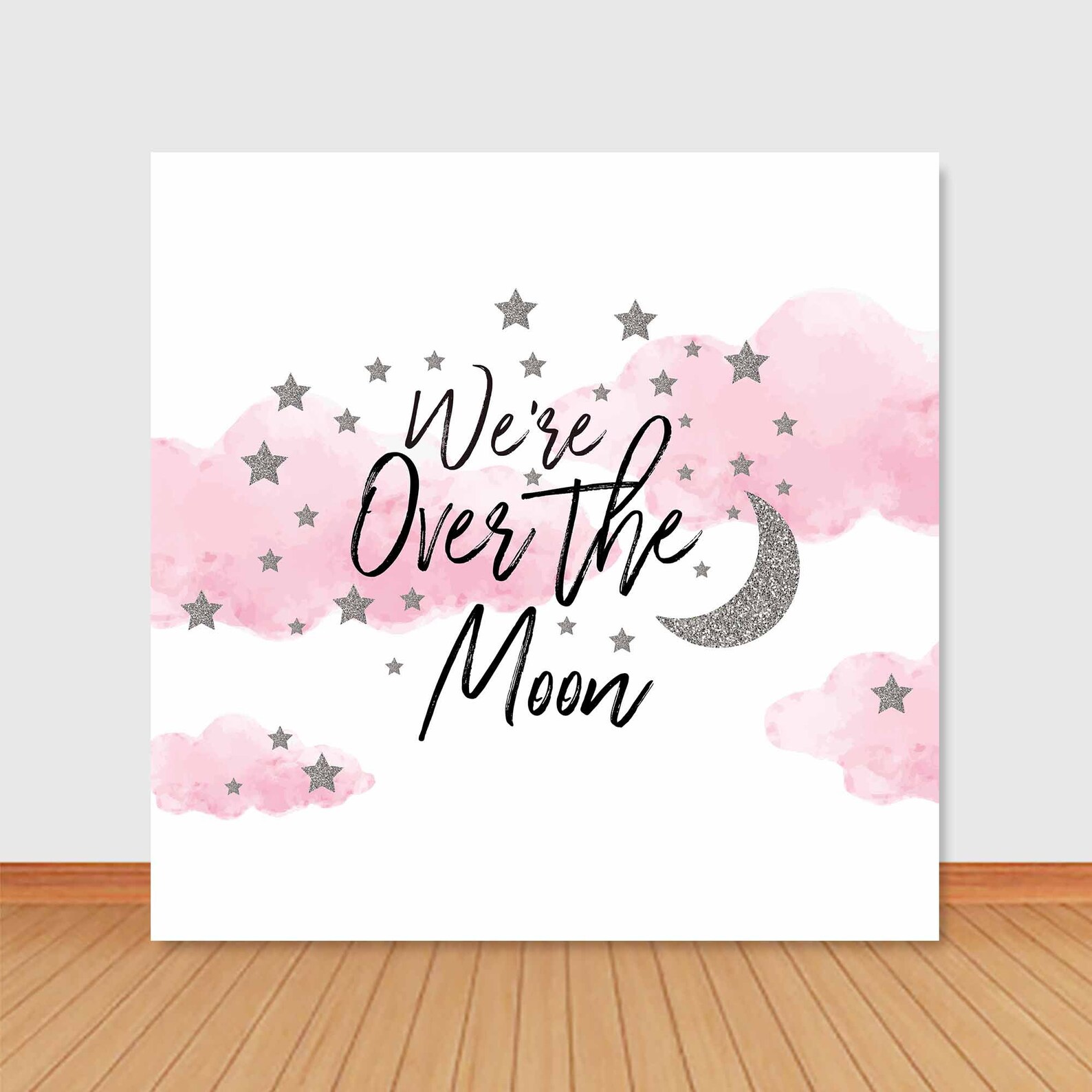 We’re Over the Moon Baby Shower Photo Backdrop Twinkle - Etsy Canada