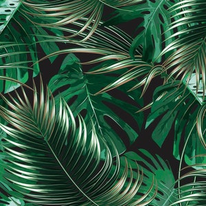 Palm Leaves Photo Backdrop Tropical Jungle Party Wedding - Etsy