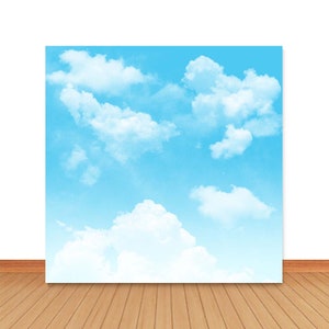 Blue Sky Photo Backdrop Kids 1st Birthday Baby Shower Wedding Bridal Shower Photography Background White Clouds Vinyl Photo Studio Props