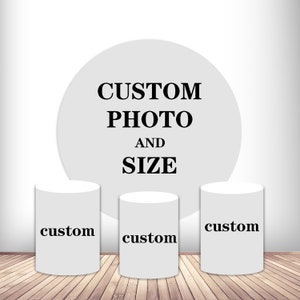 Custom Elastic Cylinder Cover Photo Backdrop ,Custom Round backdrop Cover Photography Background ,Any Color Size Plinth Covers