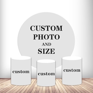 Custom Elastic Cylinder Cover Photo Backdrop ,Custom Round backdrop Cover Photography Background ,Any Color Size Plinth Covers