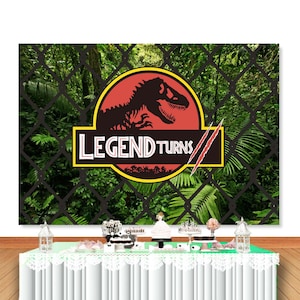 Jurassic World Dinosaur Photo Backdrop Boys Happy Birthday Baby Shower Wild Animals Photography Background Jungle Vinyl Photo Studio Props