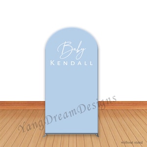 Baby Shower Arch Backdrop Cover: Personalized Photo & Text