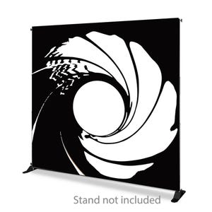 Birthday Party Photo Backdrop: Black and White Vinyl or Polyester Photography Banner