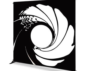 Fondo fotográfico para fiesta de cumpleaños: Banner fotográfico de vinilo o poliéster en blanco y negro