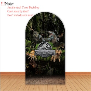 Jurassic World Dinosaur Double-Sided Arch Cover Photo Backdrop Wild Animals Safari Photography Background Jungle Photo Studio Prop