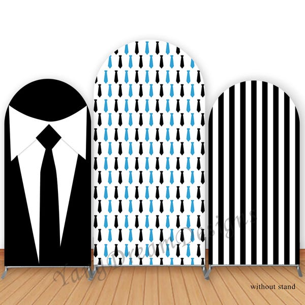 Boss Baby Blue Tie Happy Birthday Arch Backdrop Kit main image 1