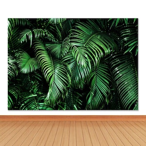 Tropical Green Leaves Photo Backdrop Birthday Baby Shower Birthday Photography Background Vinyl Photo Studio Prop