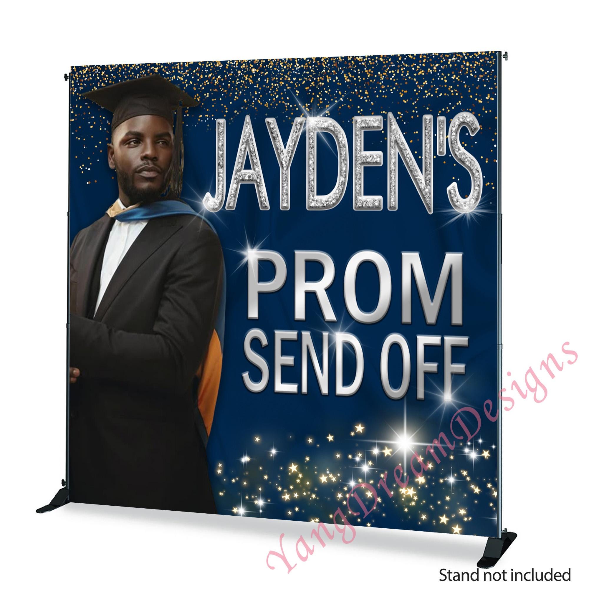 Prom Send off Photo Backdrop: Graduation, Class of 2026, Personalized ...