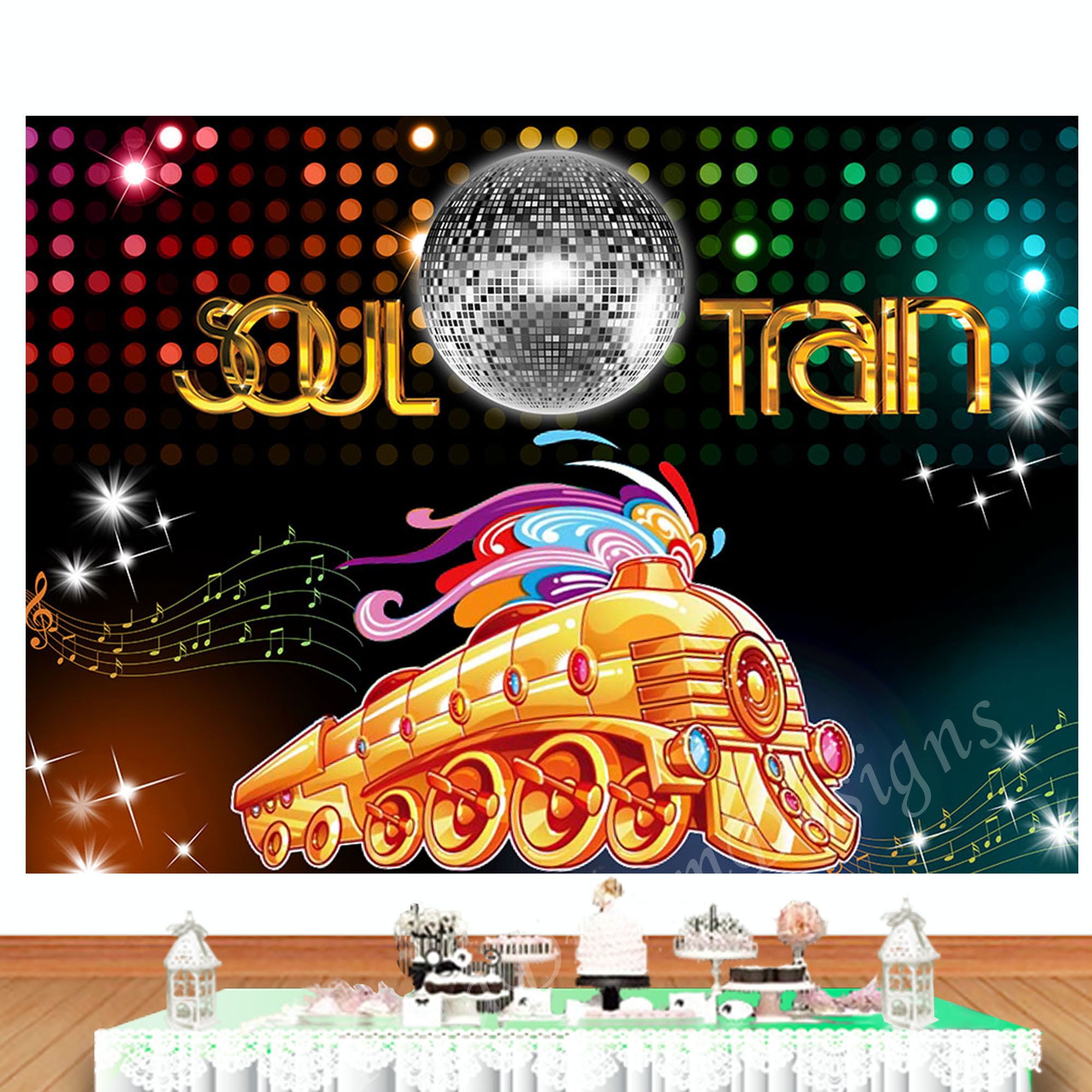 BELECO 15x10ft Fabric Disco Backdrop 70s 80s Disco Party Decorations Disco Ball Boombox Dance Stage Spotlights Music Background Disco Theme Party Supplies Birthday Shoot Studio Booth Photo Props - View #8