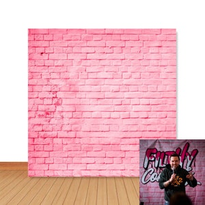 Pink Brick Wall Photography Backdrop: Wedding, Birthday, Baby Shower