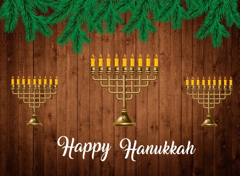 Happy Hanukkah Wood Wall Photo Backdrop Wedding Bridal Shower Etsy