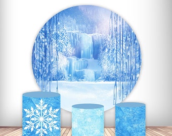 Sfondo fotografico "Paese delle meraviglie invernale": Castello ghiacciato