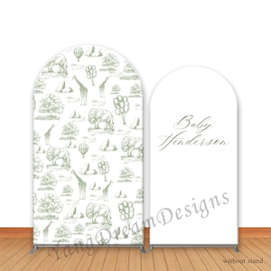 Safari Photo Backdrop Arch Cover Elephant Giraffe Animals Photo Background Baby Shower Wild One Jungle Adventure Forest Decor