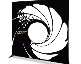 007 Photo Backdrop Birthday Party Balck and White Photography Background Vinyl Polyester Photo Studio Banner