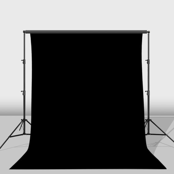 10x12ft Solid Plain Black Photo Backdrop Custom Size Color Etsy