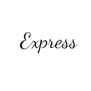 May include: The word "Express" written in a cursive script font.