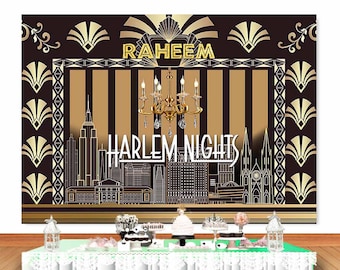 Harlem Nights Backdrop: Gatsby Geburtstag Party Dekor