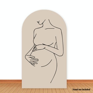 Kobieta w ciąży sylwetka łuk okładka tło do zdjęć baby shower dwustronne tło do fotografii okładka do studia fotograficznego