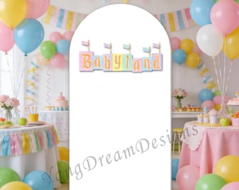 Babyland Arch Cover: fotoachtergrond babyshower