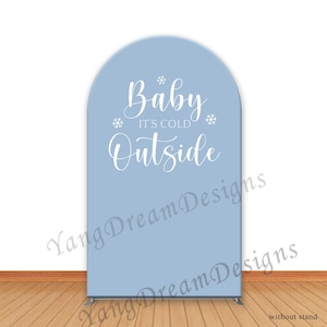 Winter Baby Shower Photo Backdrop Cover: Baby It&#39;s Cold Outside