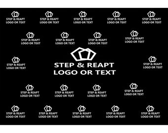 Customized Logos Photo Backdrop Step Repeat Logo Wall Photography Background Black Photo Studio Poster