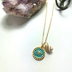Gold Evil Eye Necklace | Turquoise Evil Eye Necklace | 14kGold Filled Necklace | 24kGold Plated Evil Eye | Protection Necklace | Dainty Eye