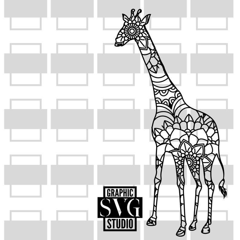 Download Animal Mandala svg Giraffe Mandala svg | Etsy