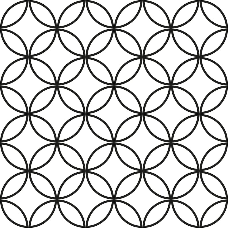 Geometric Circles Svg Seamless Pattern Svg Svg For Cut Etsy