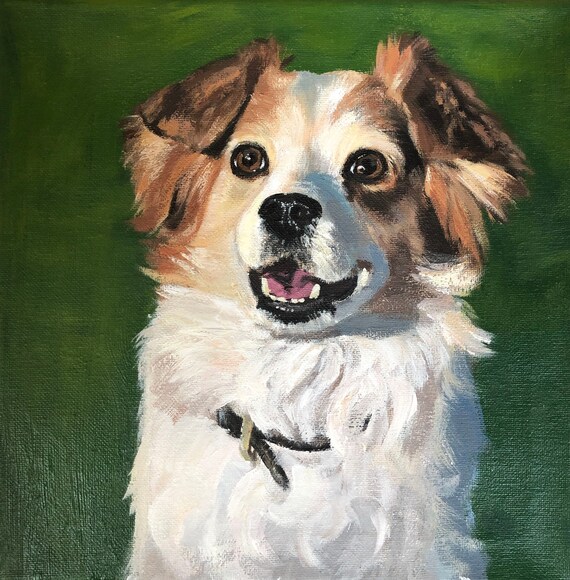 Custom Acrylic Dog Painting Keepsake for Dog Lovers Etsy