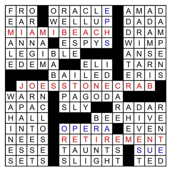 Personalisierte New York Times Stil 15 X 15 Kreuzwortratsel Etsy