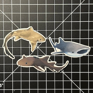 Shark Stickers // Nurse, Lemon, Whale Shark
