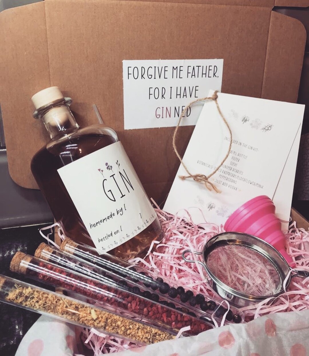Make Your Own Gin DIY Gin Kit Personalised Gift Craft Gin at Home Kit Gin Botanicals Gin Lover