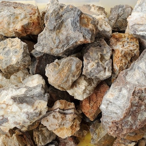 Premium 2.5 Pound Crazy Lace Agate Collection - Raw Natural Stones Perfect for Cabbing & Tumbling