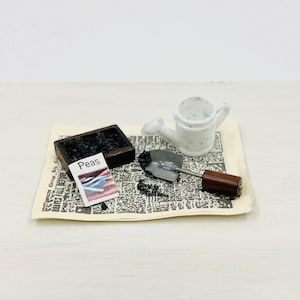 Vintage Dollhouse Potting Table Set