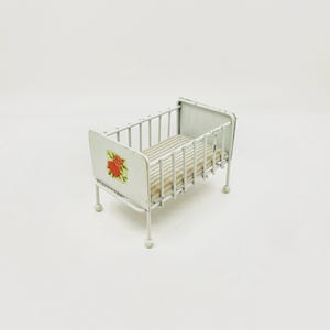 Vintage Roses Metal Dollhouse Crib