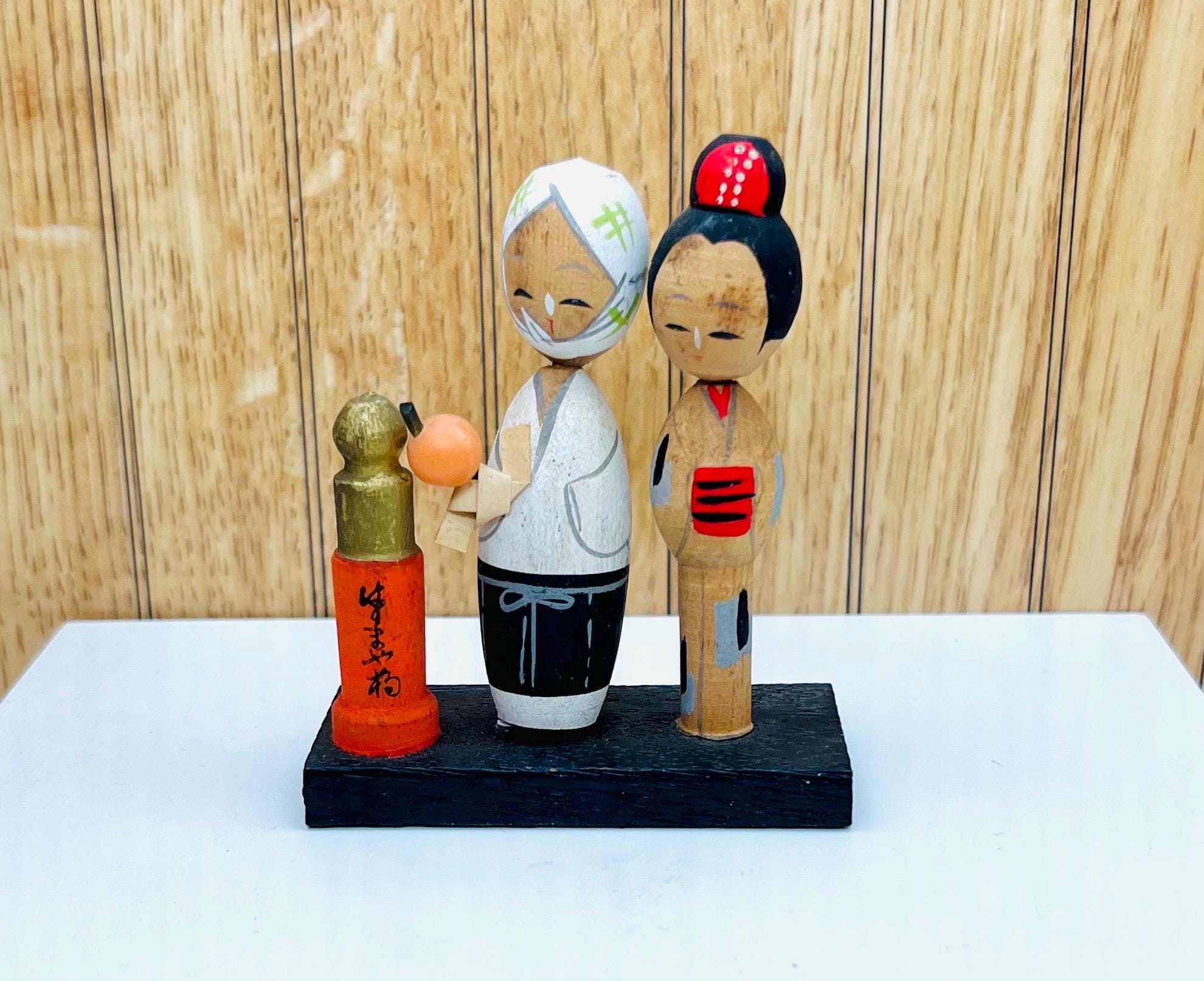 Vintage Mini Kokeshi Dolls - Etsy