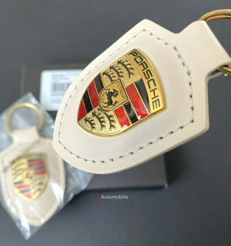 Porsche Accessories Porsche Leather Crest Key Chain Etsy