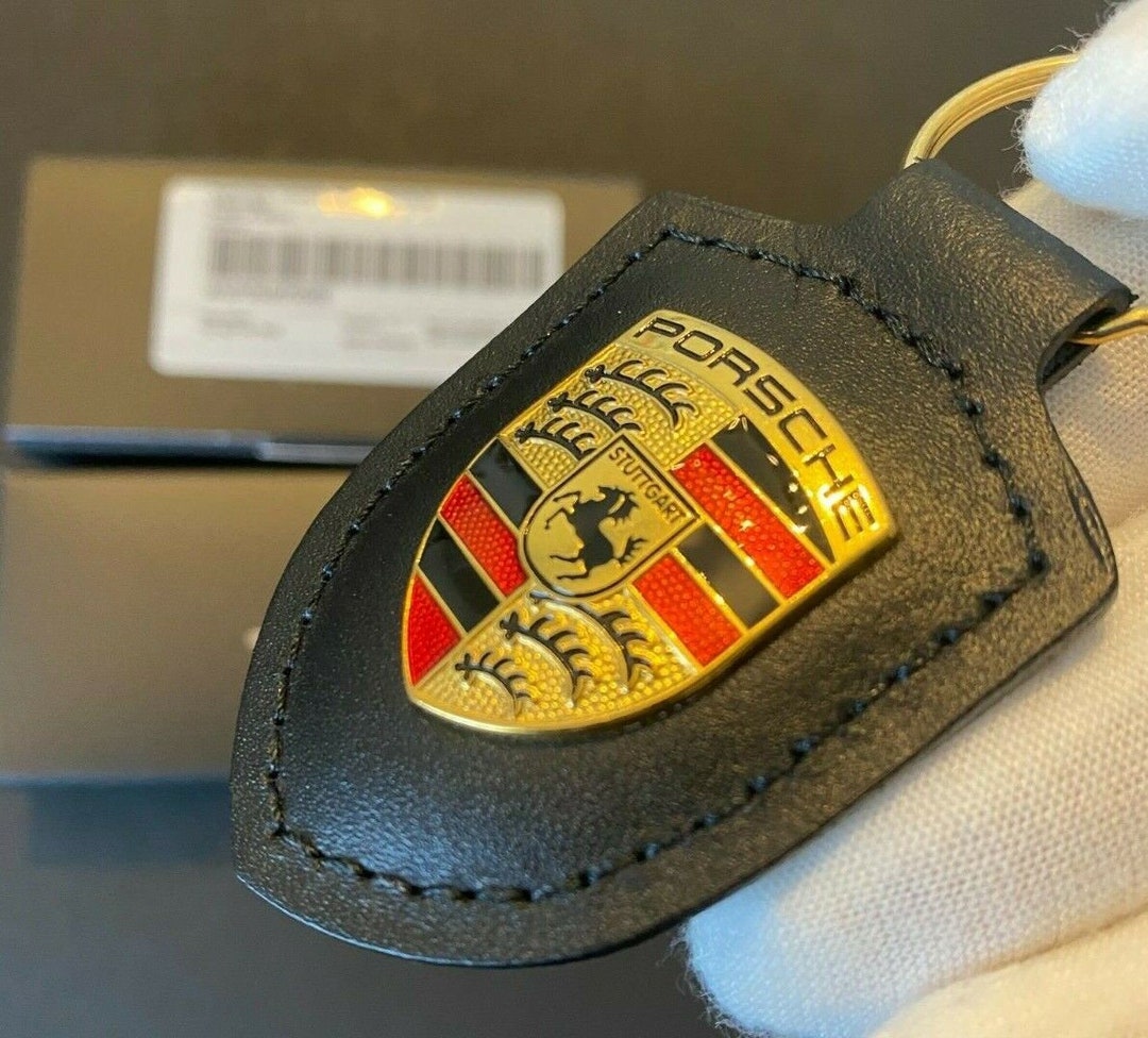 Porsche Accessories Porsche Leather Crest Key Chain - Etsy