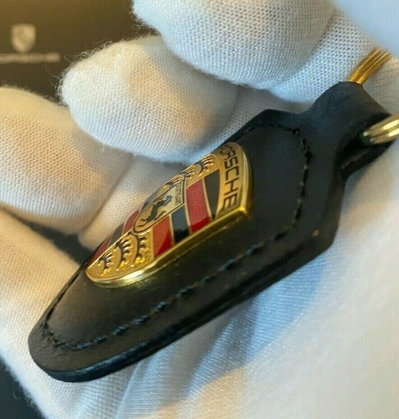 Porsche Accessories Porsche Leather Crest Key Chain Etsy