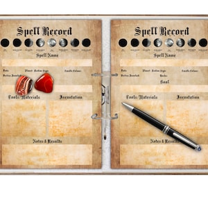 Recipe Spell Template Grimoire BoS Spell Recipe Page Witch Stationery Printable Pages Wiccan Pages Witchcraft Supply Witch Stationery