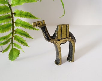 Petite figurine décorative originale de chameau en laiton - Hauteur - 8 cm