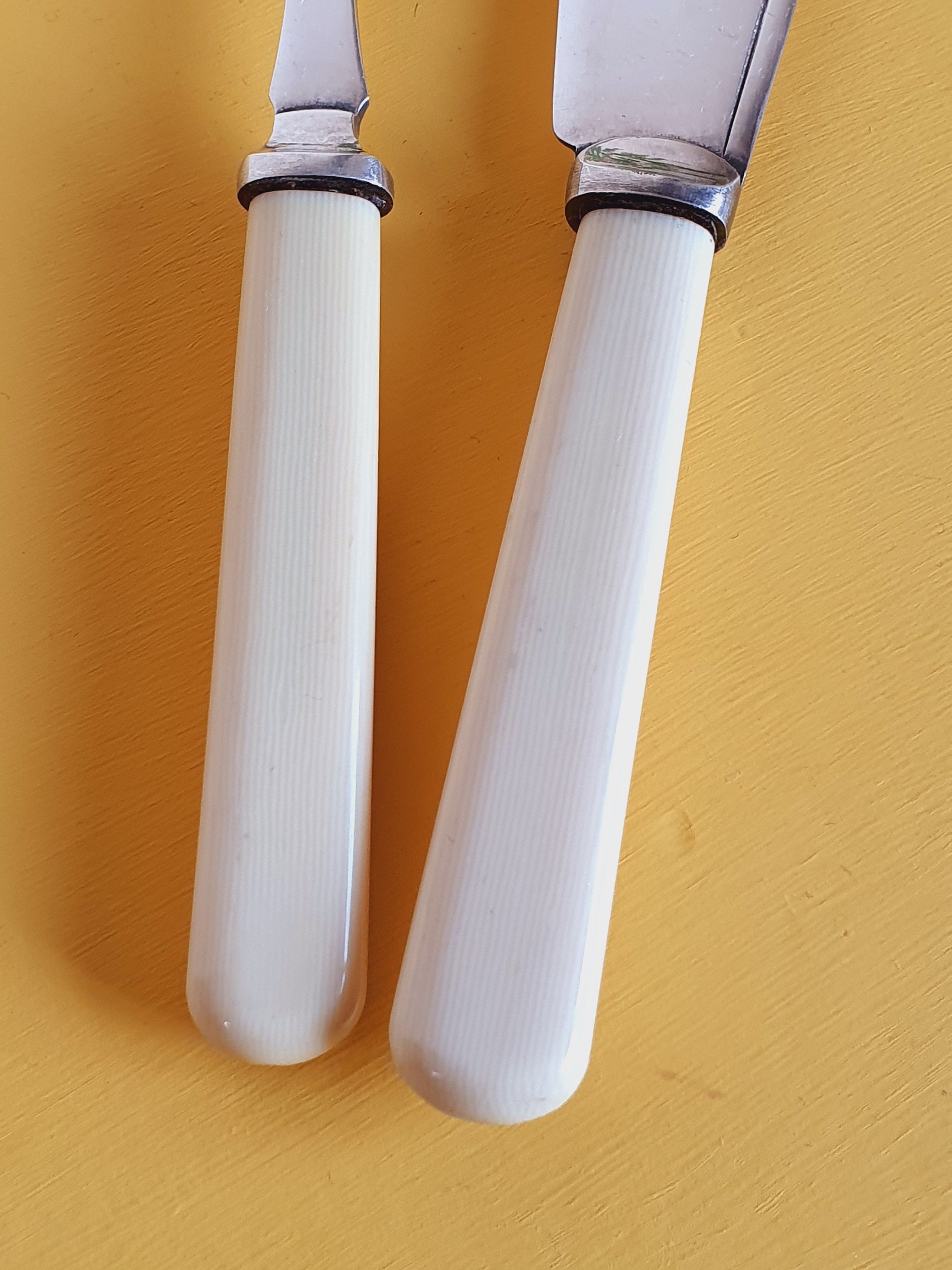 Pair of Vintage Faux Bone Handled Fish Servers EPNS Etsy