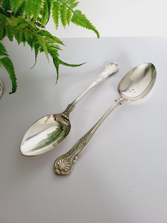 イギリス　キングスパターン　銀メッキ製カトラリー10本セット　シェフィールド製/300② カトラリーセット（生産国イギリス）の通販