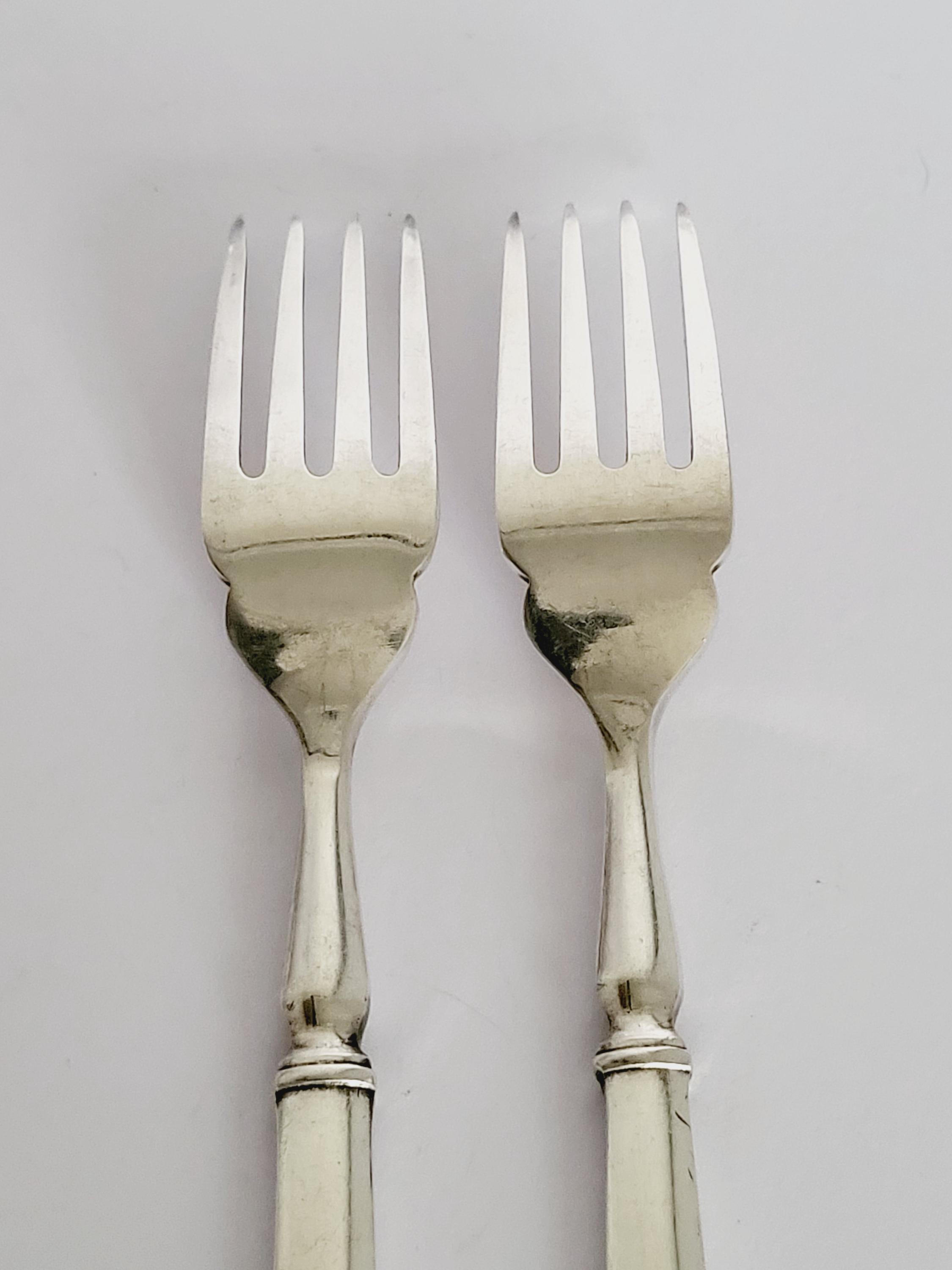 ヴィンテージ ディナー/スターター/デザートフォーク6本セット - 長さ