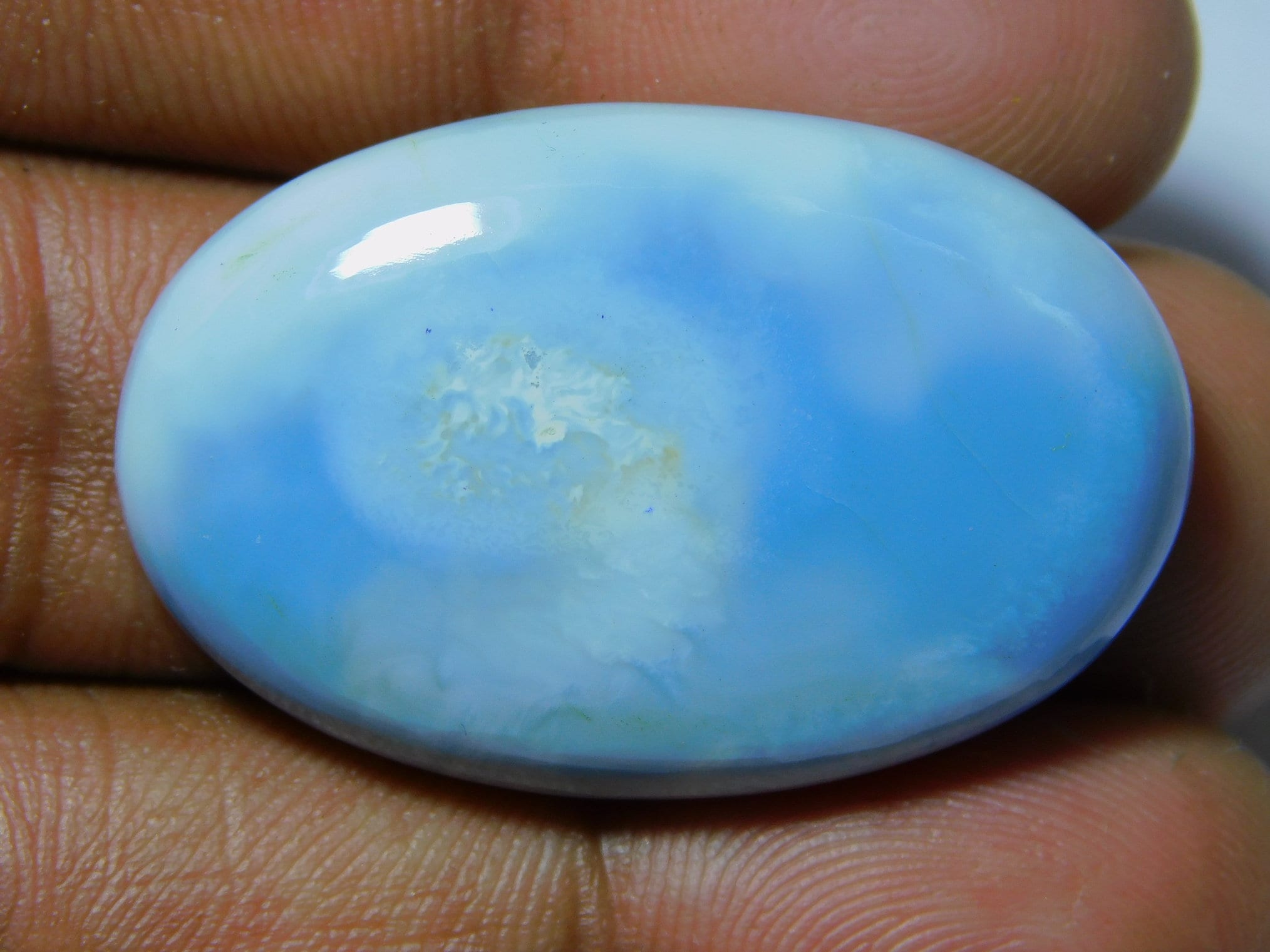 Natural Blue Opal Gemstone Top Quality Blue Opal Cabochon Blue Etsy