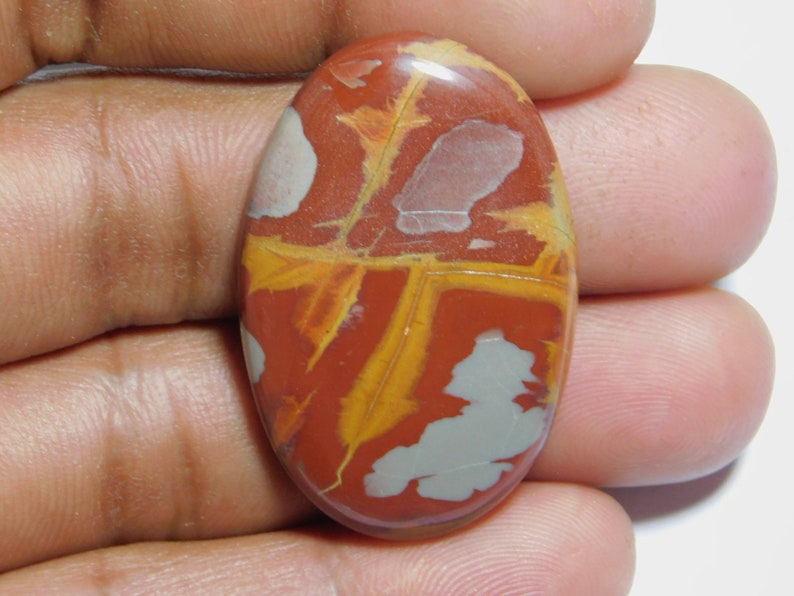 Natural Noreena Jasper Cabochon Top Quality hand Polish Loose stone Semi precious Jewellery making Noreena Jasper 49 Ct 41 X 26 mm #1182