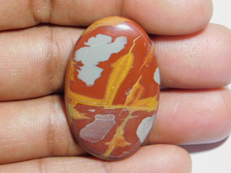 Natural Noreena Jasper Cabochon Top Quality hand Polish Loose stone Semi precious Jewellery making Noreena Jasper 49 Ct 41 X 26 mm #1182