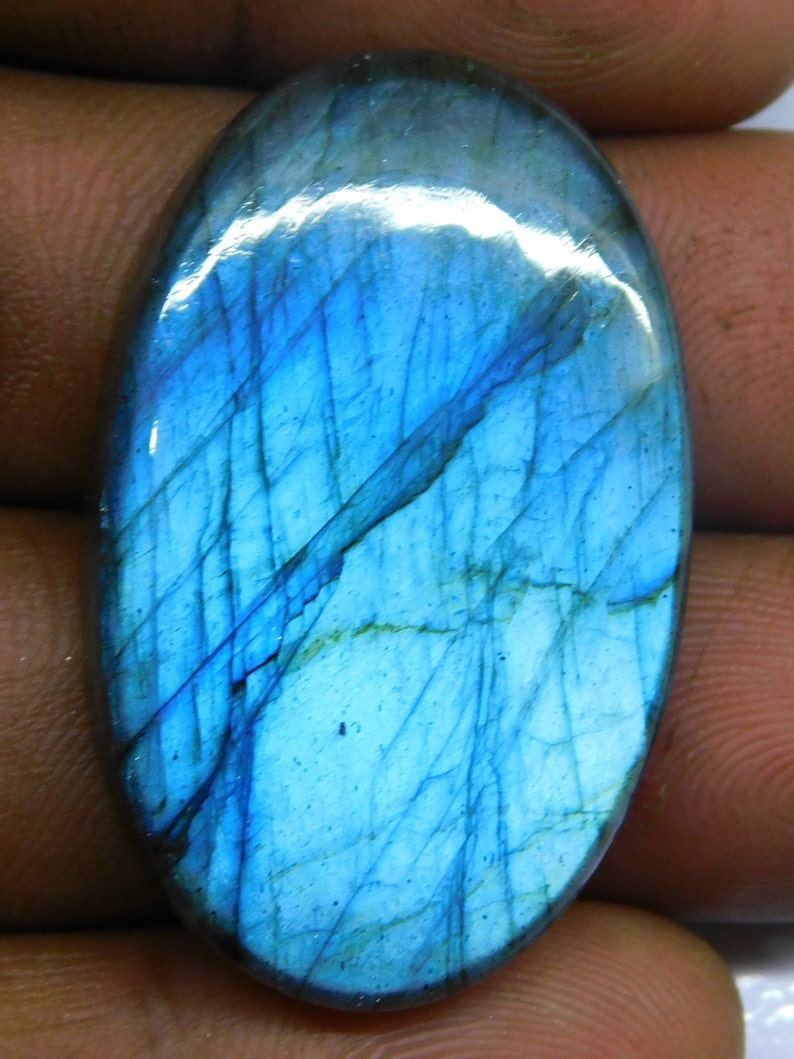 Natural labradorite Crystal Cabochon Top Quality Loose stone Semi Precious Jewellery Making Hand Polish Loose stone 57Ct 38 X 24 mm#289